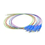 Kit 6 Pigtails Coloridos SC/UPC Singlemodo G652D 900µm, 2 Mts.