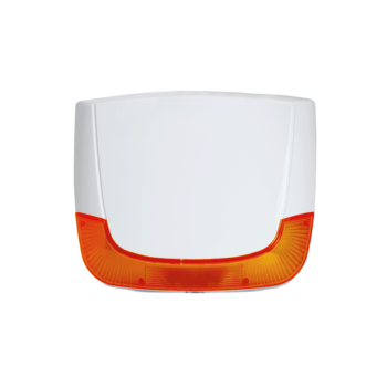 Sirene Exterior Lumin8 via rádio bidirecional (lente laranja), autónoma, Grau 2, 868MHz