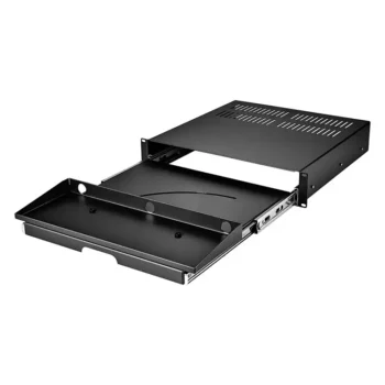 Prateleira Deslizante Teclado 1U (Preta)