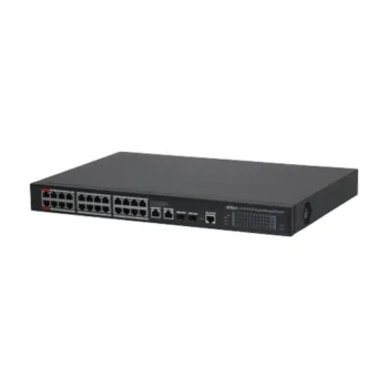 Switch Dahua PoE+ 240W 24P Downlink + 4P Uplink (2xRJ45+2xSFP) 10/100/1000Mbps
