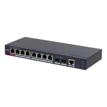 Switch Dahua PoE+ 110W 8P Downlink + 2P Uplink (SFP) Gestão L2 Gigabit