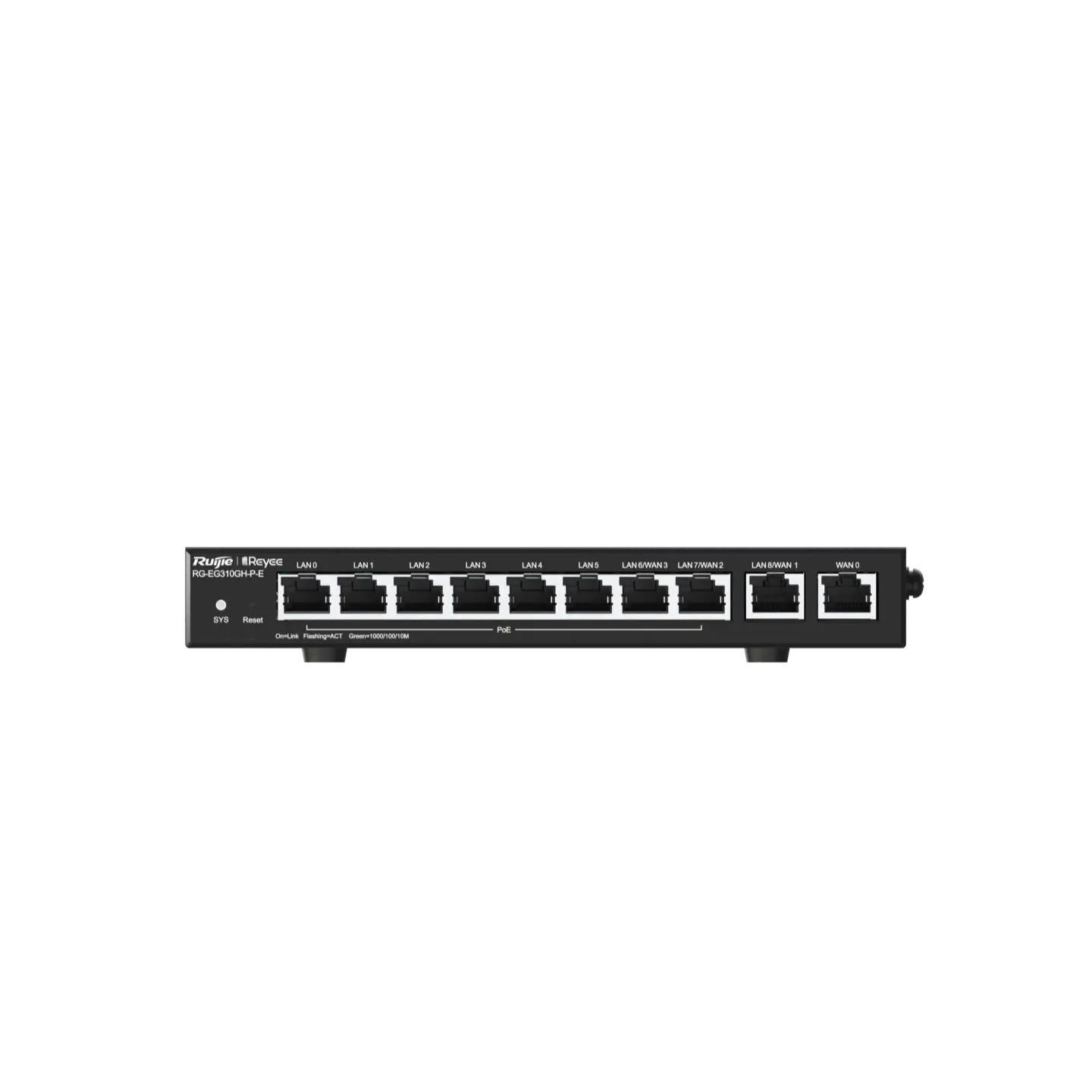 202271348856430 ROUTER PoE+ REYEE RG-EG310GH-P-E GESTÃO CLOUD POE 8P DOWN + 2P UP 110W GIGABIT