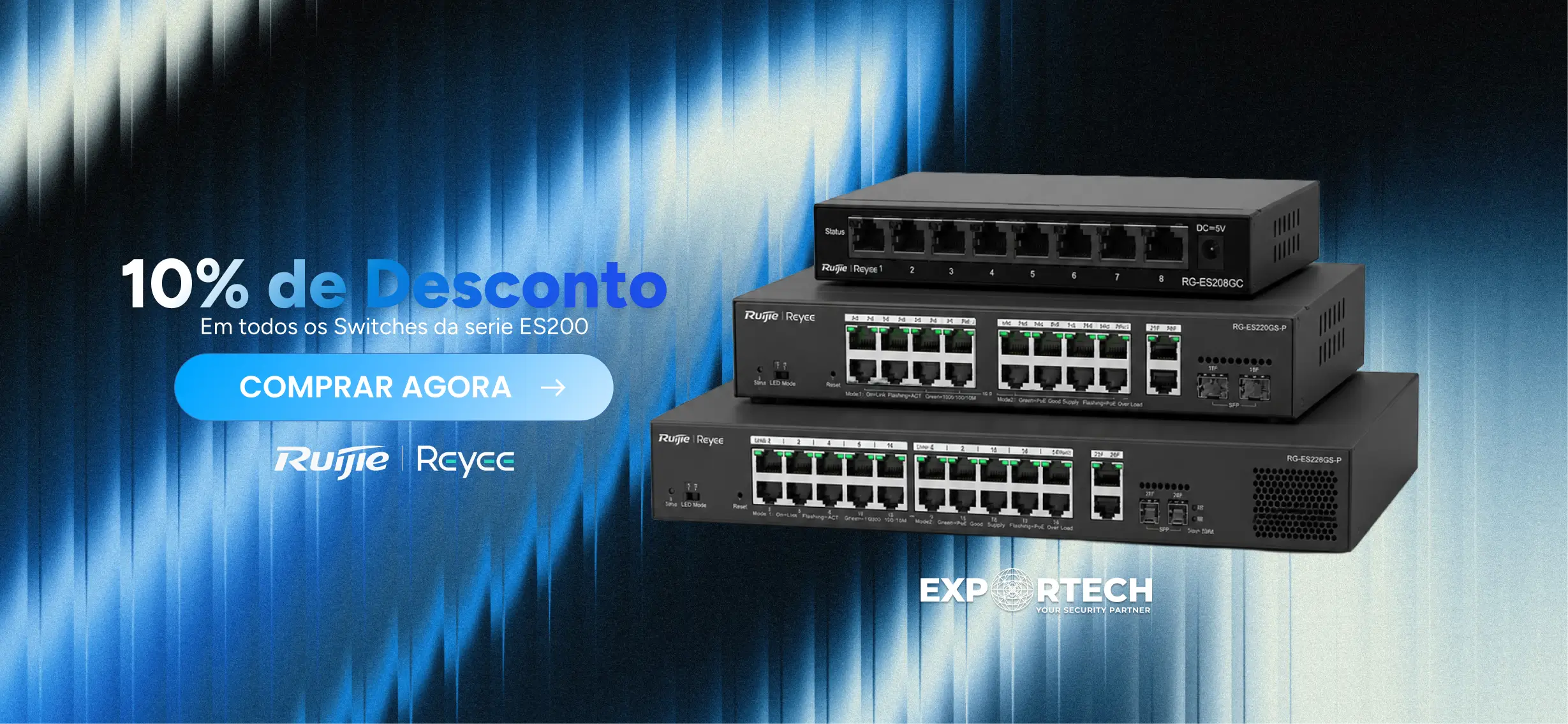 Ruijie switch es200 10% desconto