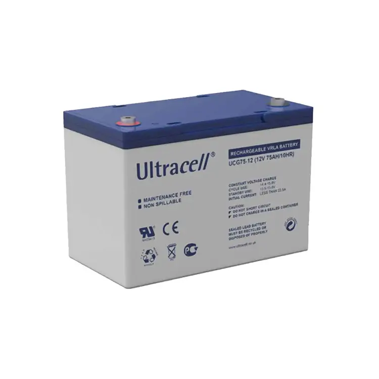 efads Bateria Ultracell de 12V Deep Cycle de Gel 75AH