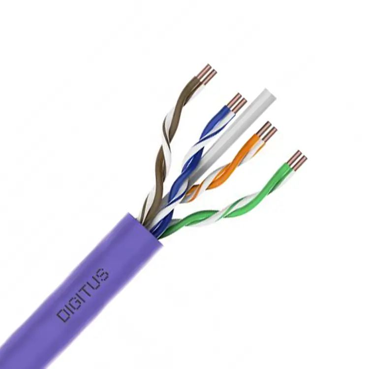DIGITUS CABO UTP DIGITUS CAT6 4P Cu LSZH CPR Dca 23AWG INT VIOLETA 305 Mts.